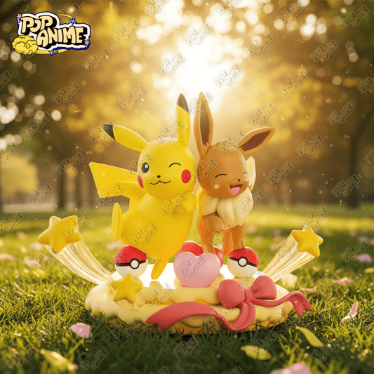 Figurine Pokémon Pikachu & Évoli Grand Format