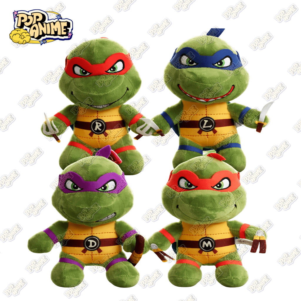 Pack de 4 peluches Tortues Ninja - Leornado, Donatello, Raphaël et michelangelo